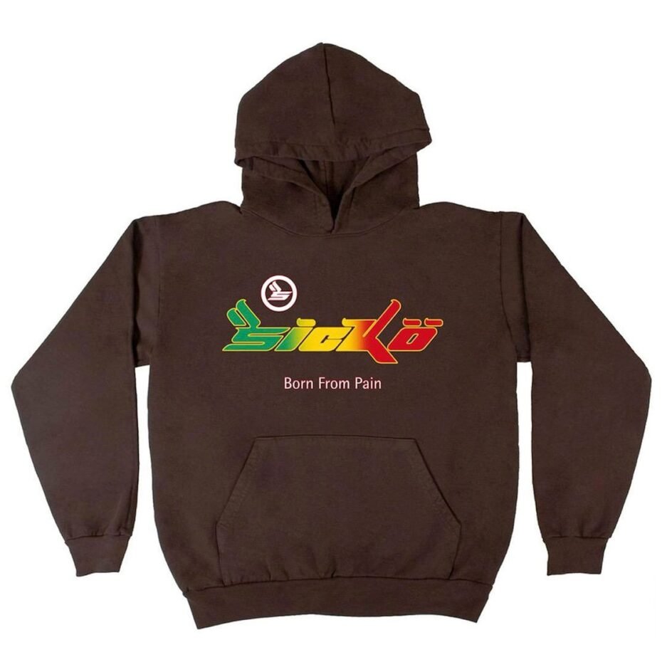 Gradient Pain Hoodie - Brown